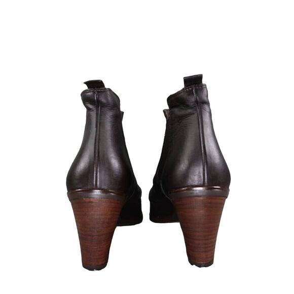 Paul Green Shoes Womens 9 Bootie Block Heel Chelsea Slouch Leather Classic Black - Picture 6 of 16